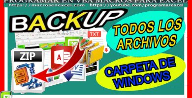 Backup comprimido de carpetas y archivos en ZIP